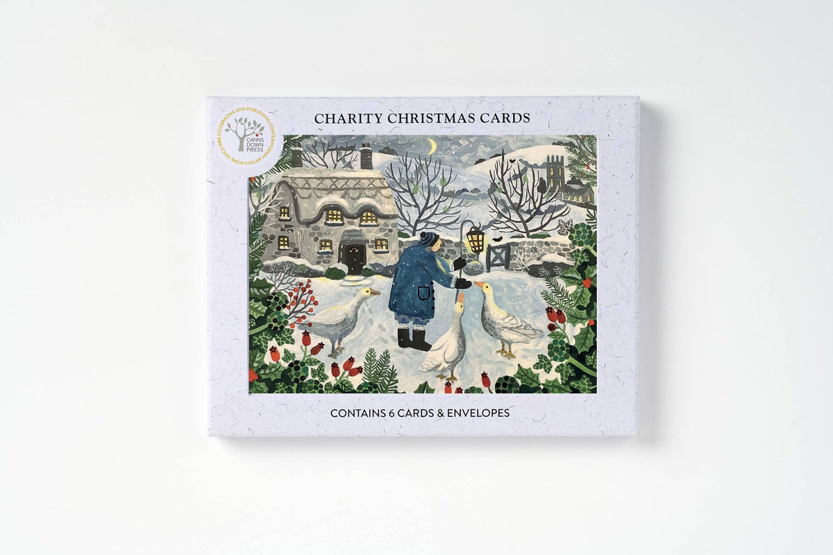 Christmas Card Pack - Geese By Moonlight by Vanessa Bowman