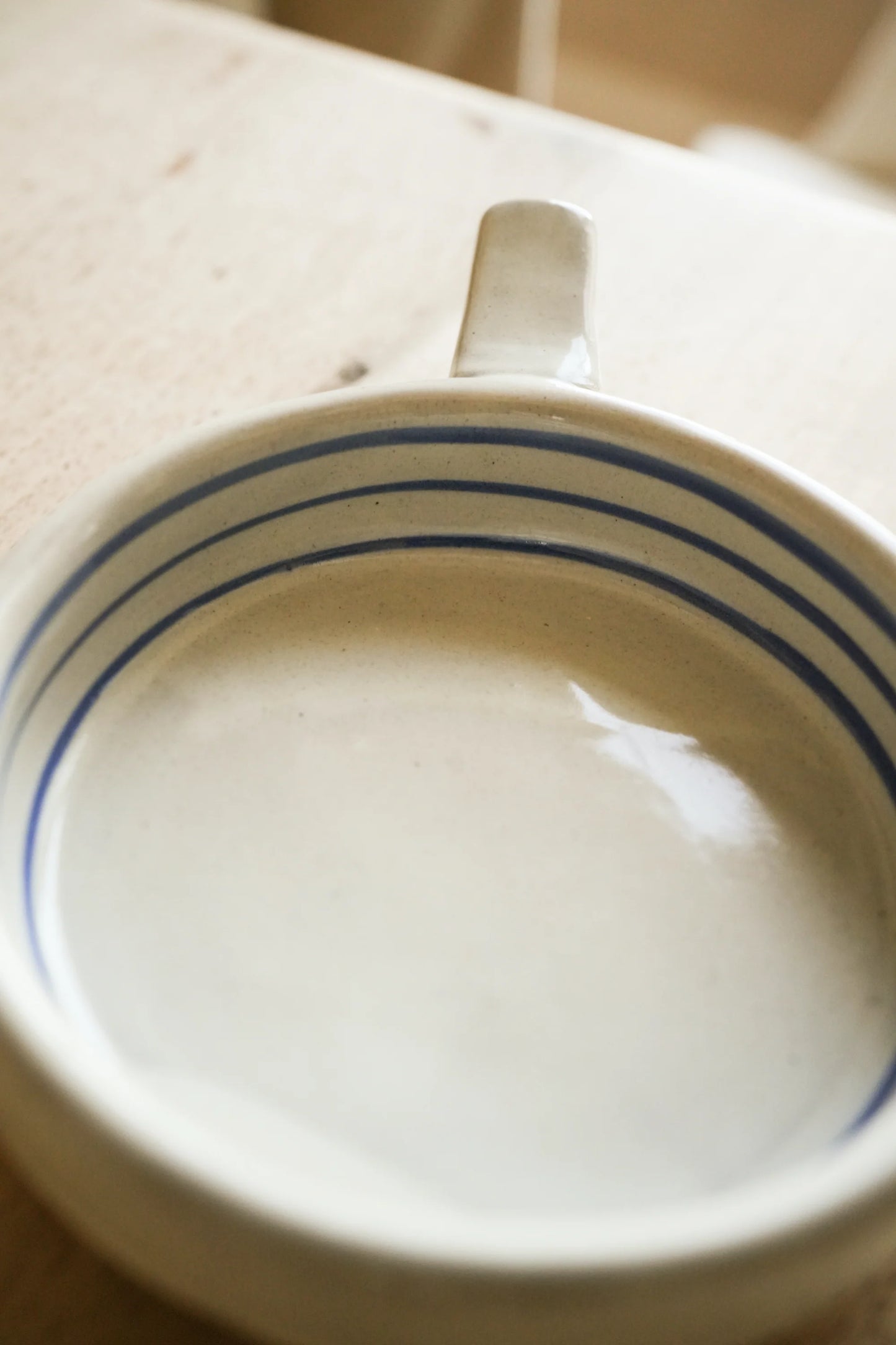 Hand Painted Breton Stripe Olive Dish - Ink