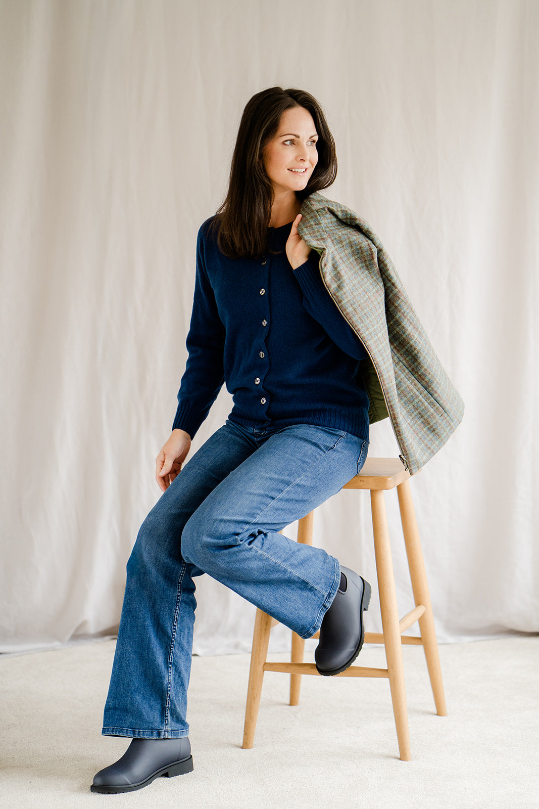 Button Cardigan Navy