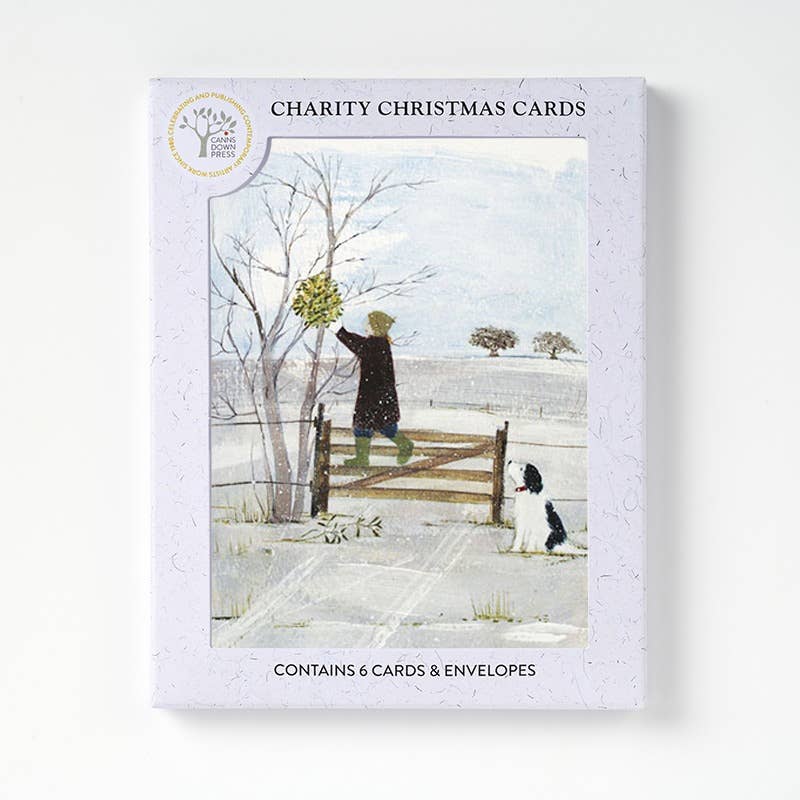 Christmas Card Pack - Picking Mistletoe by Hannah Cole