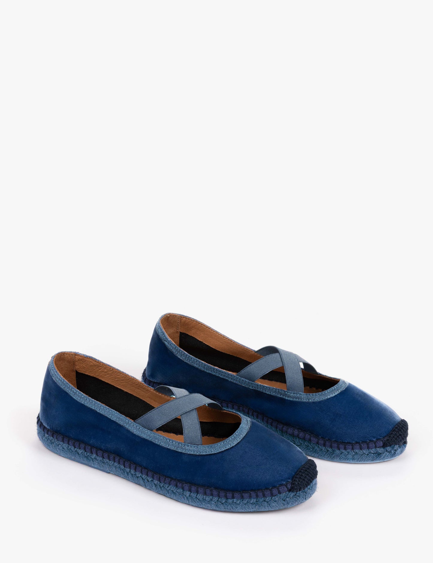 Penelope Chilvers Chico Velvet Espadrille - Denim