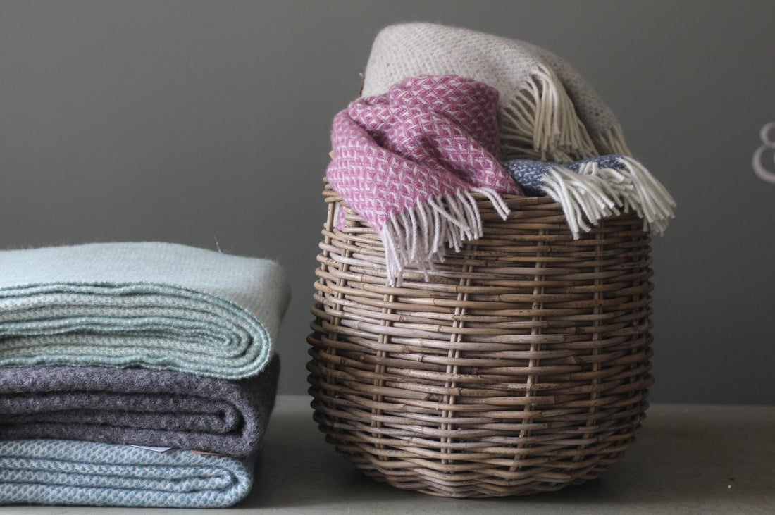 Pod & Pip's range of baskets and blankets, ready for autumn and winter