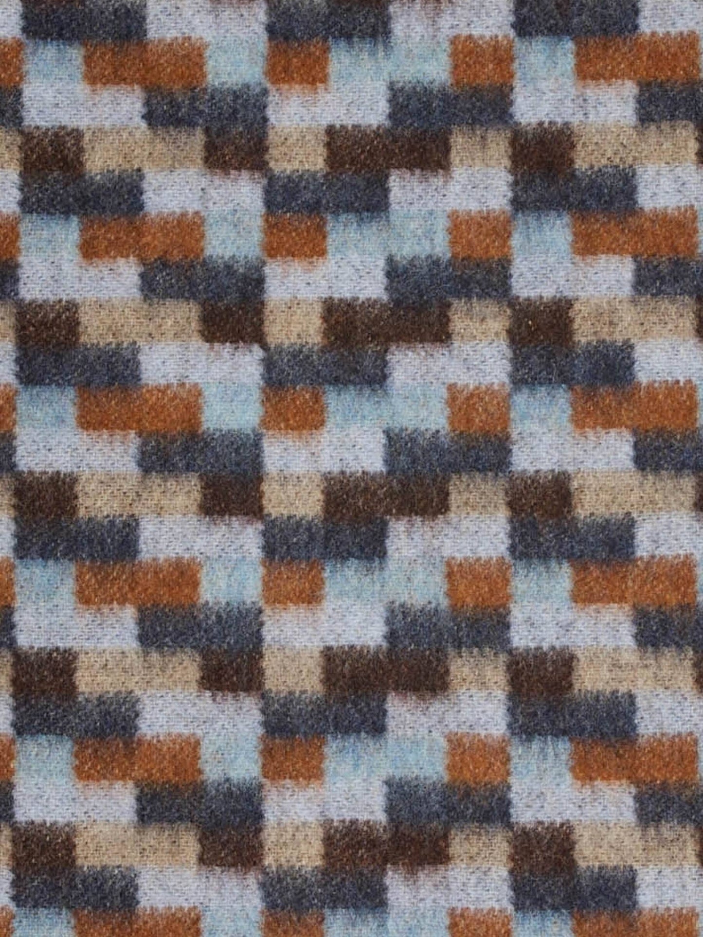 Bricks Merino Throw: Pink/Khaki