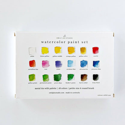 Watercolor Paint Set (18 colours with brush)