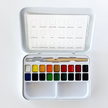 Watercolor Paint Set (18 colours with brush)