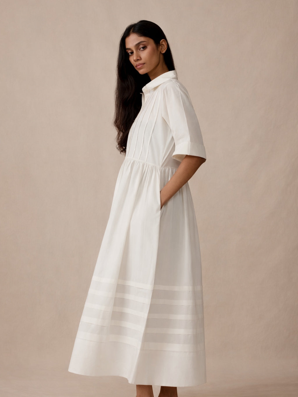 Daydress Pascale Dress - Ivory White