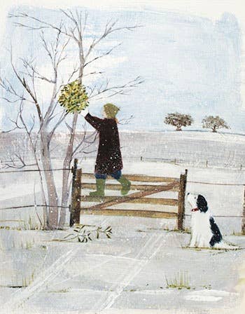 Christmas Card Pack - Picking Mistletoe by Hannah Cole