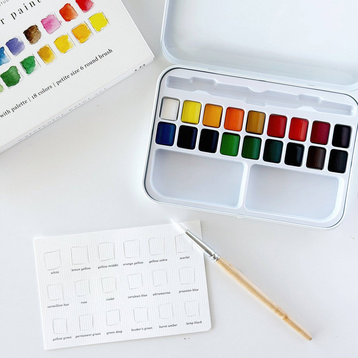 Watercolor Paint Set (18 colours with brush)