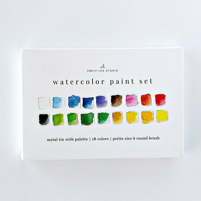 Watercolor Paint Set (18 colours with brush)