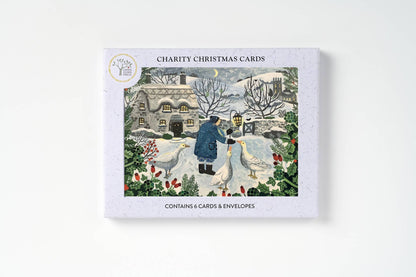 Christmas Card Pack - Geese By Moonlight by Vanessa Bowman