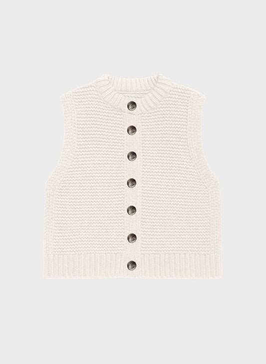 An'ge Sleveless Cardigan Lejicky Ecru