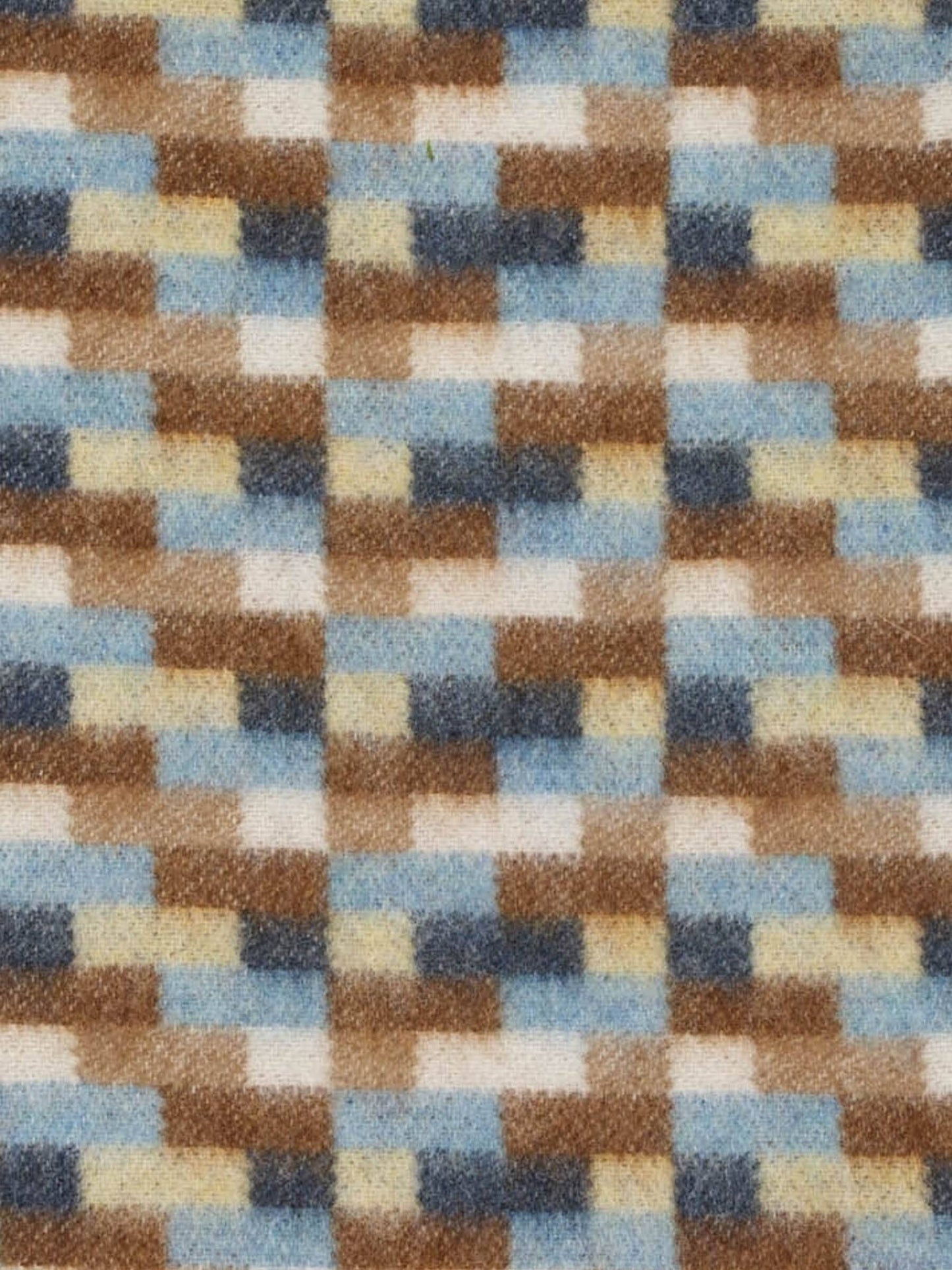 Bricks Merino Throw: Pink/Khaki