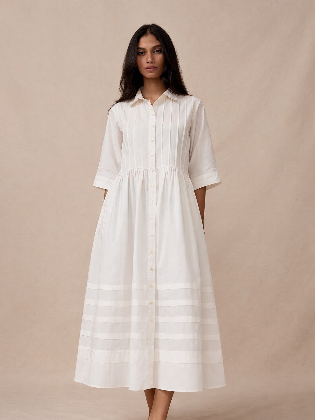 Daydress Pascale Dress - Ivory White