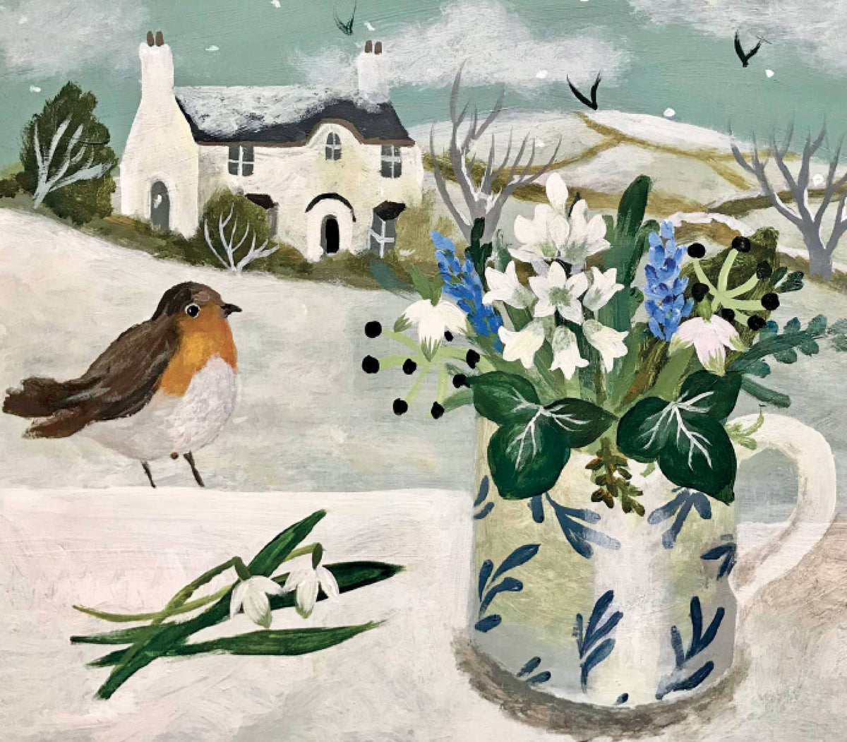 Christmas Card Pack -Robin & Snowdrops and The Snowy Owl