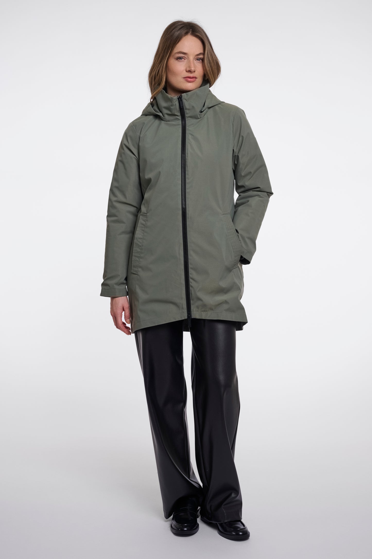 Rino + Pelle Amey Hooded coat with detachable padded jacket