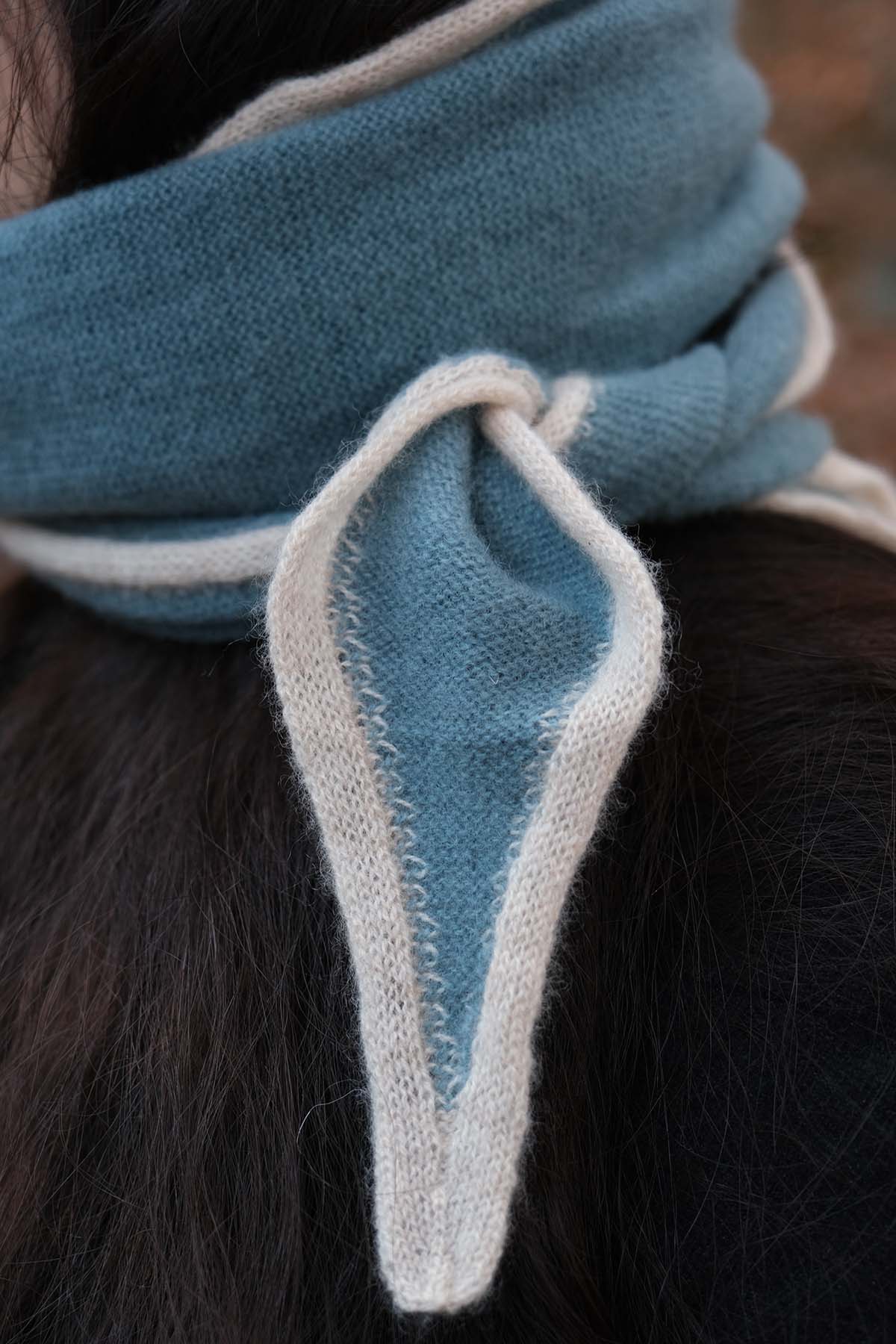 Cashmere Spindle Scarf Airforce Blue