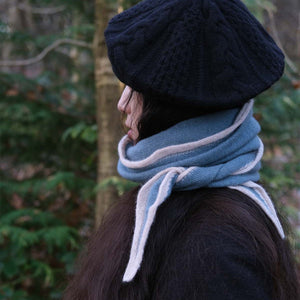 Cashmere Spindle Scarf Airforce Blue