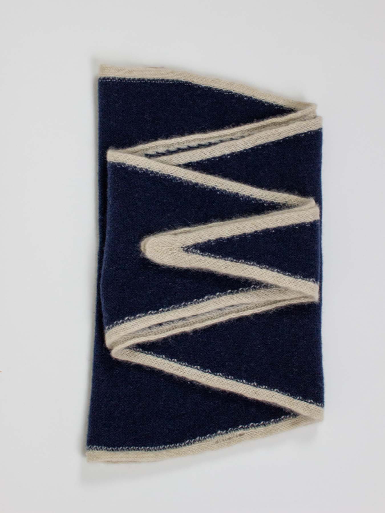 Cashmere Spindle Scarf Navy