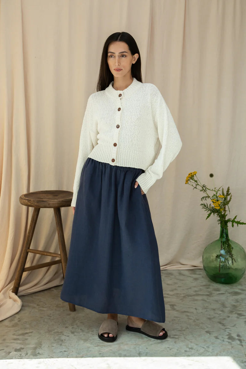 Beaumont Organic Lyla-May Linen Skirt - Midnight