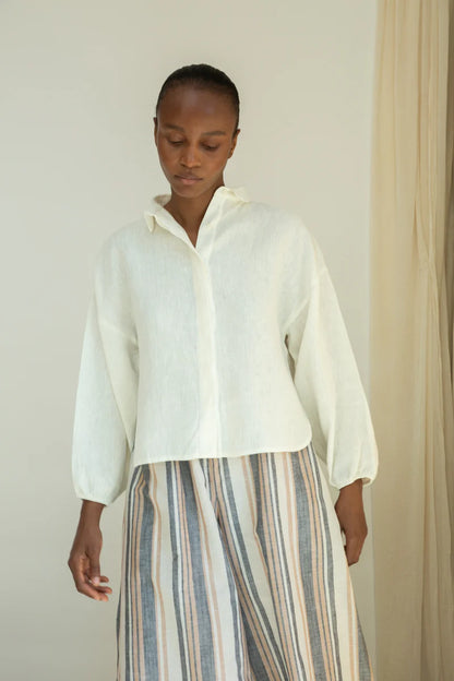 Beaumont Organic Amanda May Linen Shirt - Off White