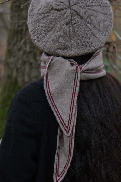 Cashmere Spindle Scarf Mocha