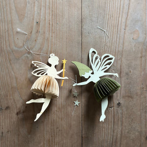 Bungalow Christmas Fairy Paper Decorations