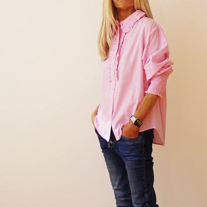 Ella Pink & White Gingham Shirt