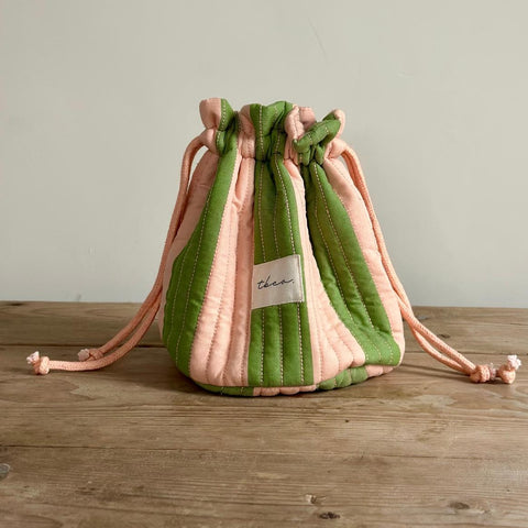 Washbag Green Stripe