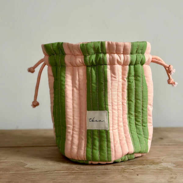 Washbag Green Stripe