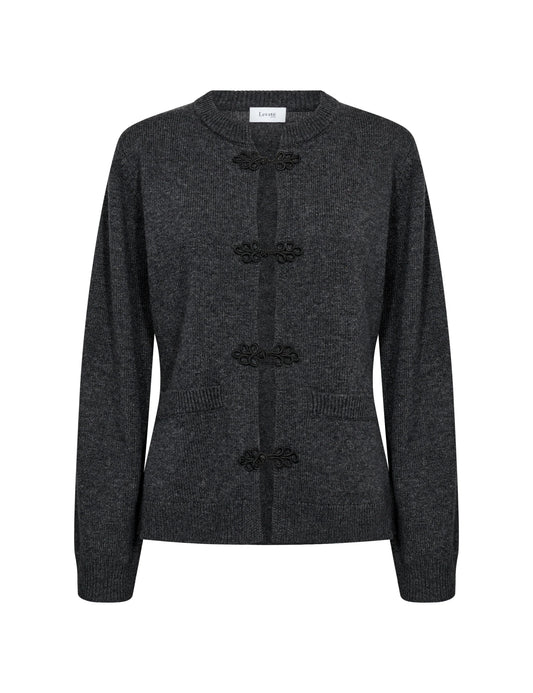 Leveté Cardigan Charcoal Grey