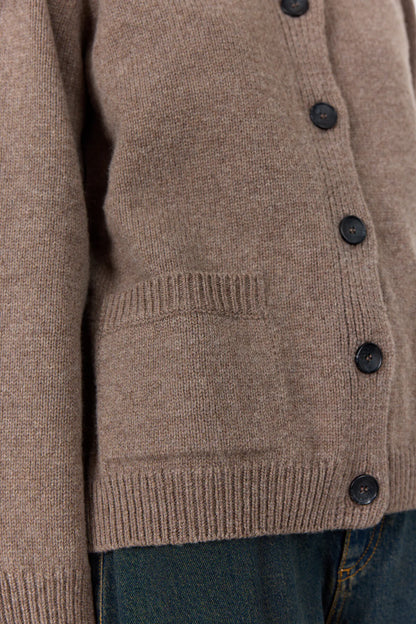 Leveté Room Light Brown Merino Cardigan