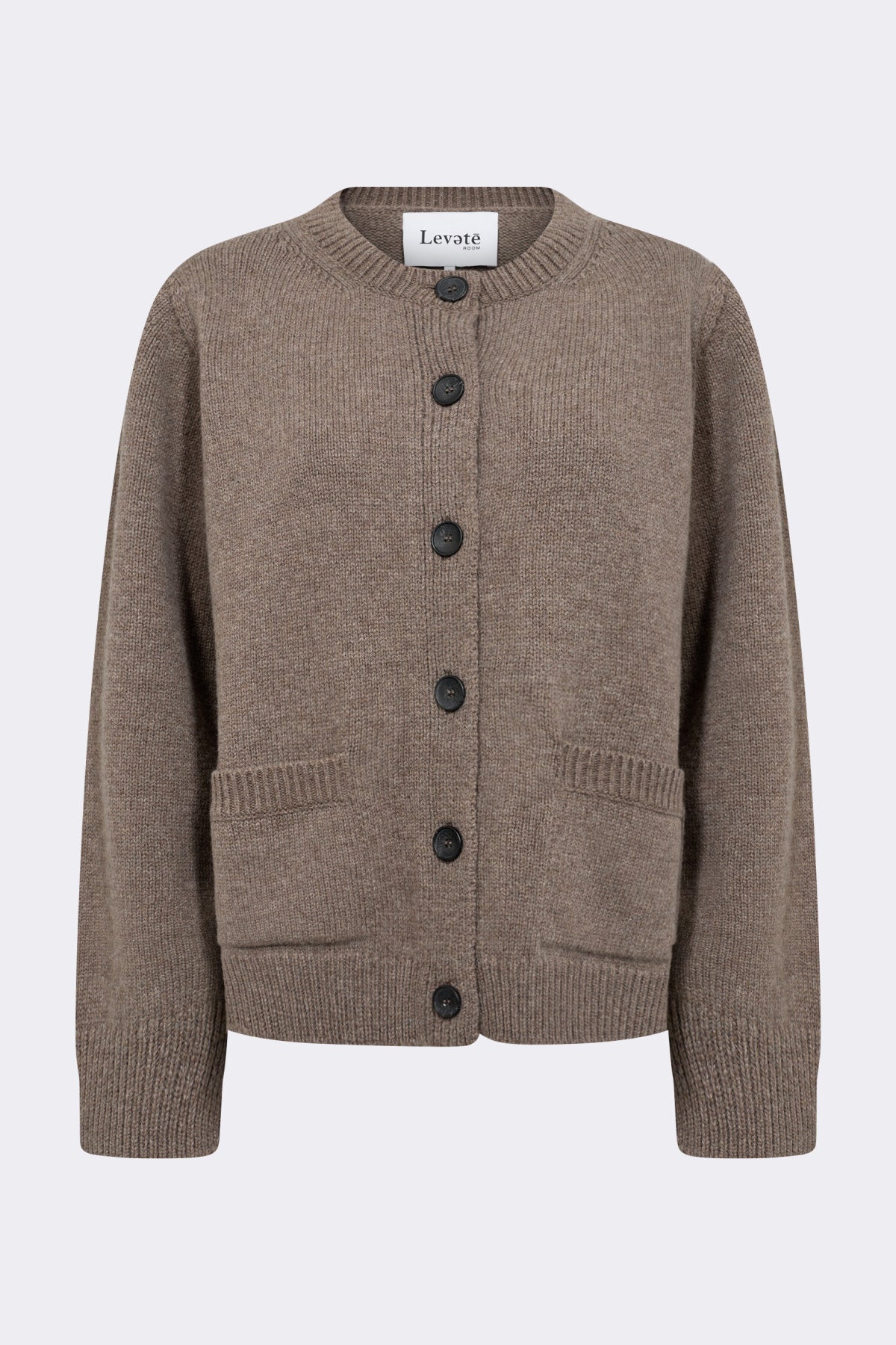 Leveté Room Light Brown Merino Cardigan