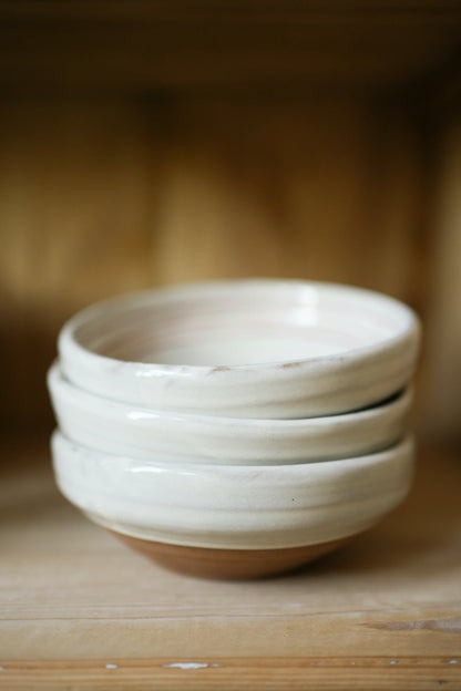Hand Painted Breton Stripe Snack Bowl - Ink