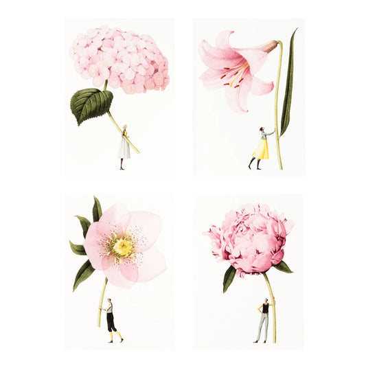 Notecards In Bloom Pink Flowers