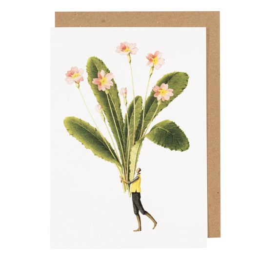 Greetings Card - Spring Flowers Primrose