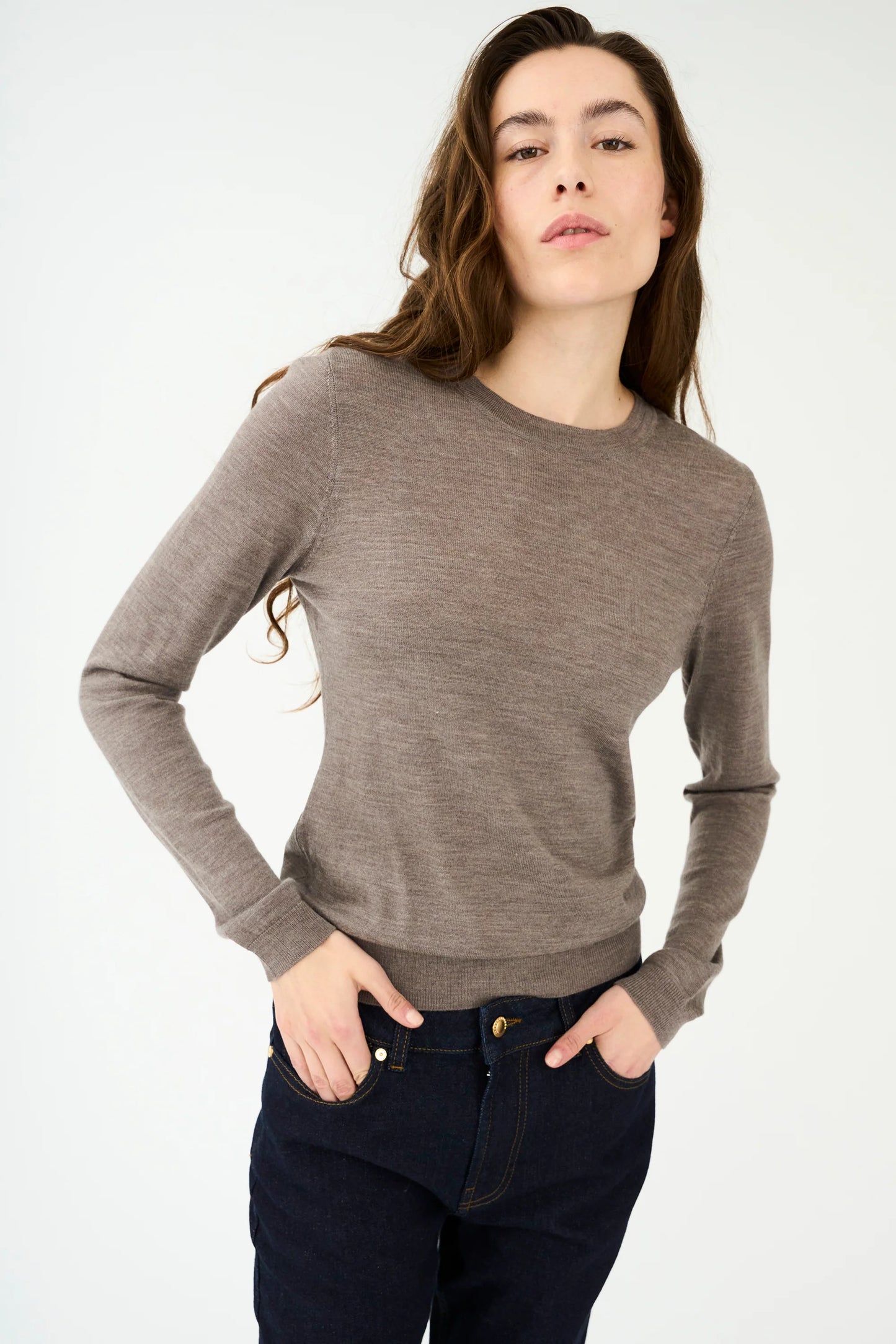 Long Sleeve Top Brown