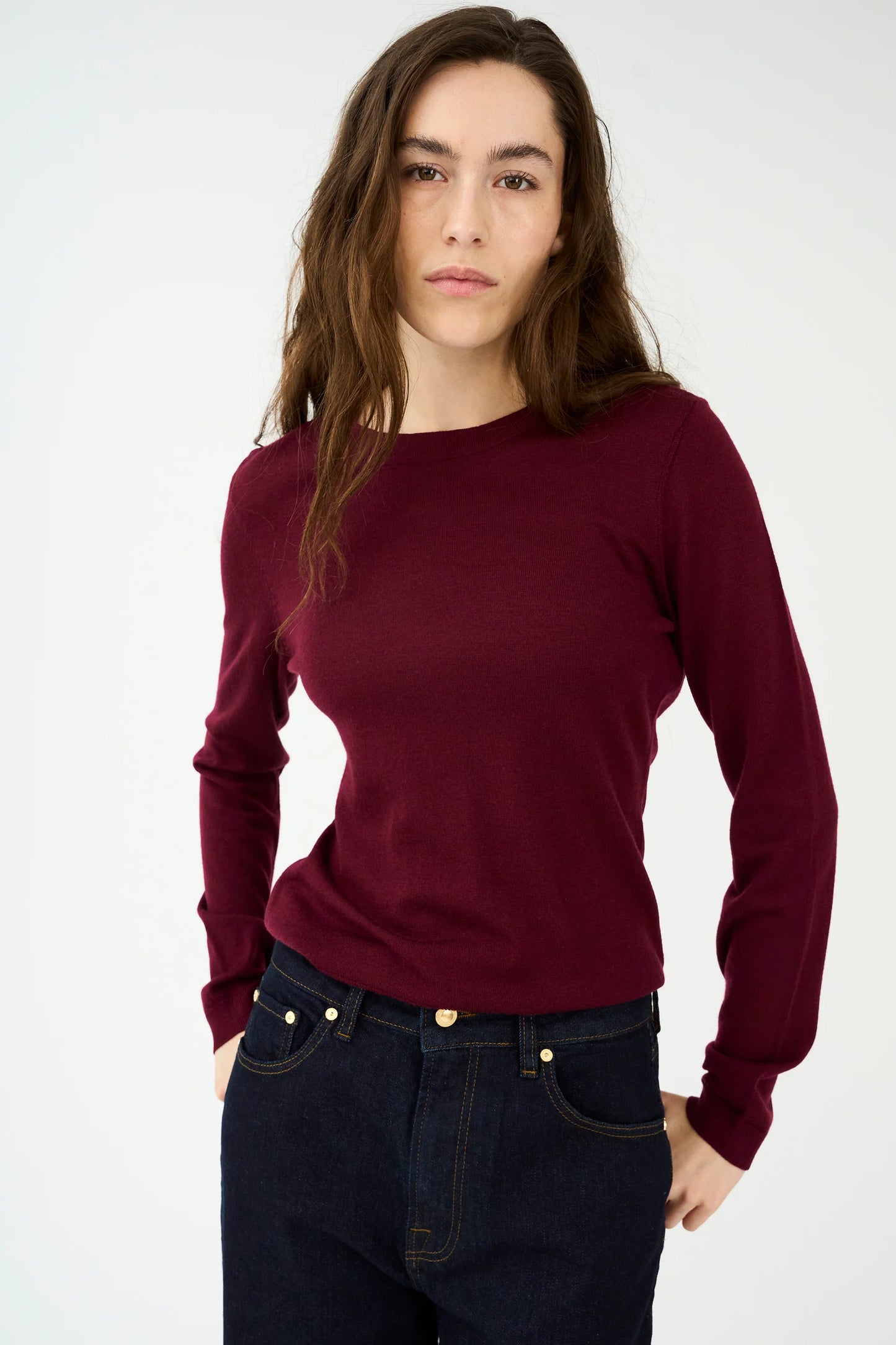 Long Sleeve Top Burgandy