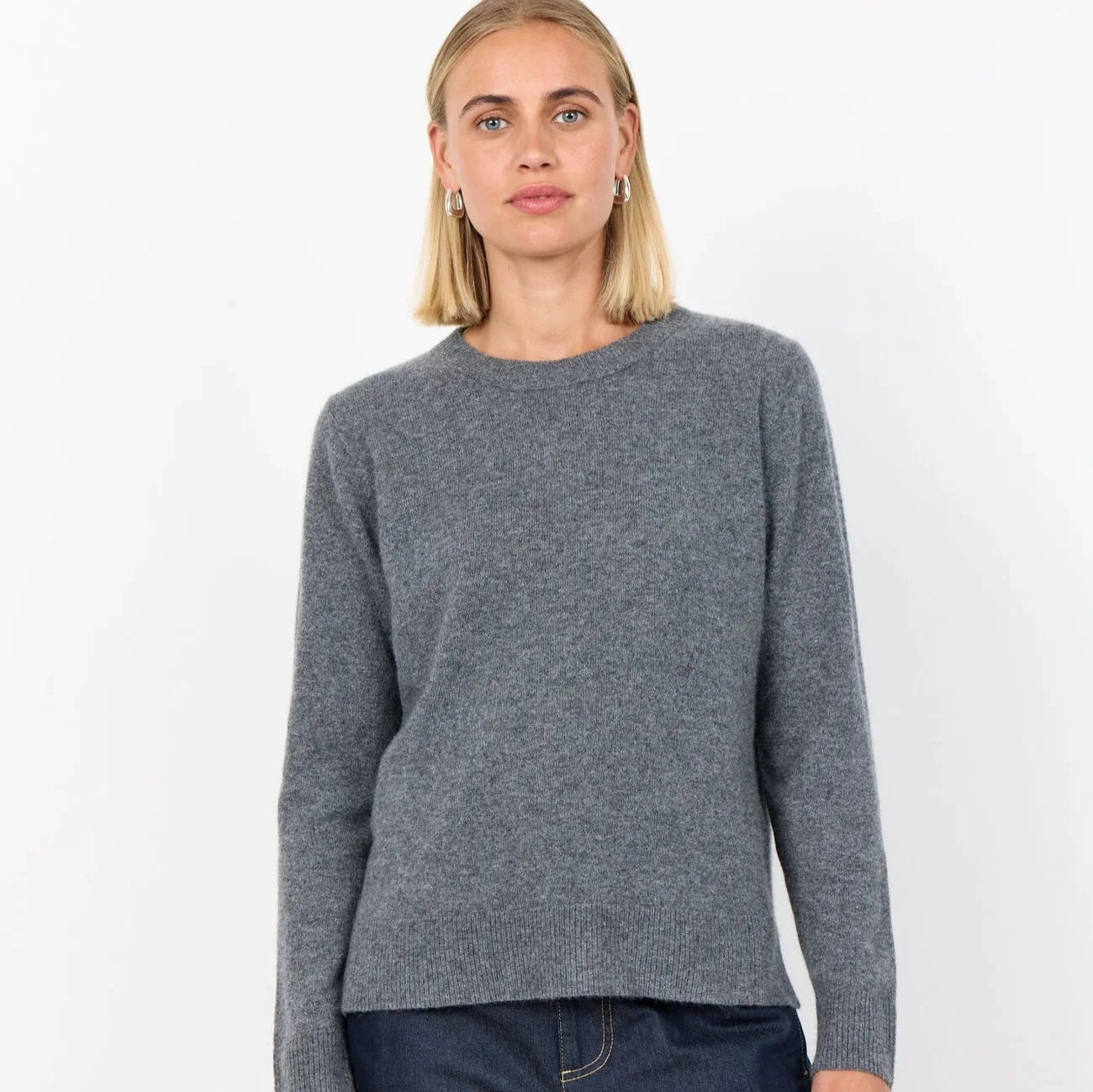 Levete Room Cashmere Crew Neck Jumper Grey