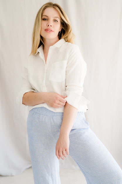 Linen Fabio Shirt White