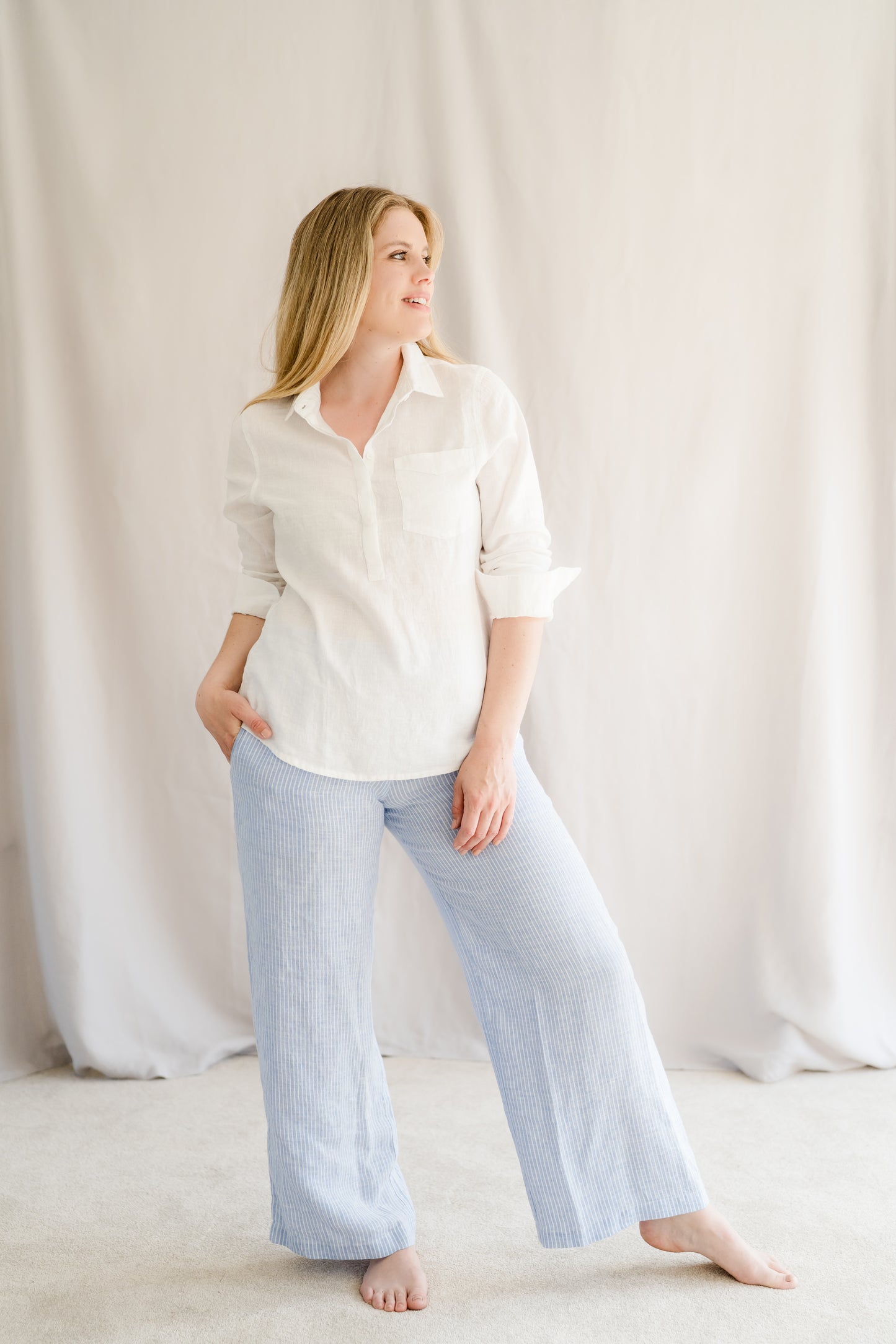 Linen Fabio Shirt White