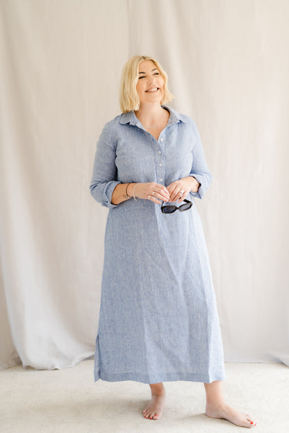 Linen Long Megan Dress