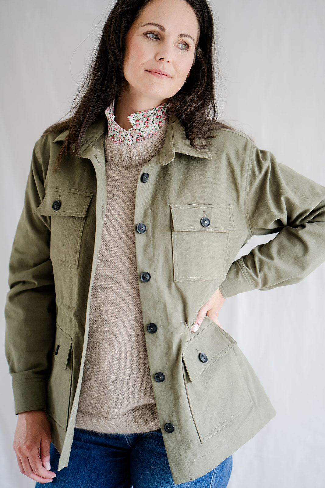 Pod & Pip Cargo Jacket Khaki