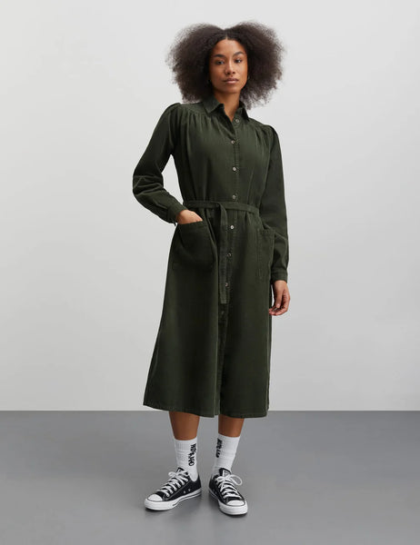 Mads Norgaard Cord Dress Green