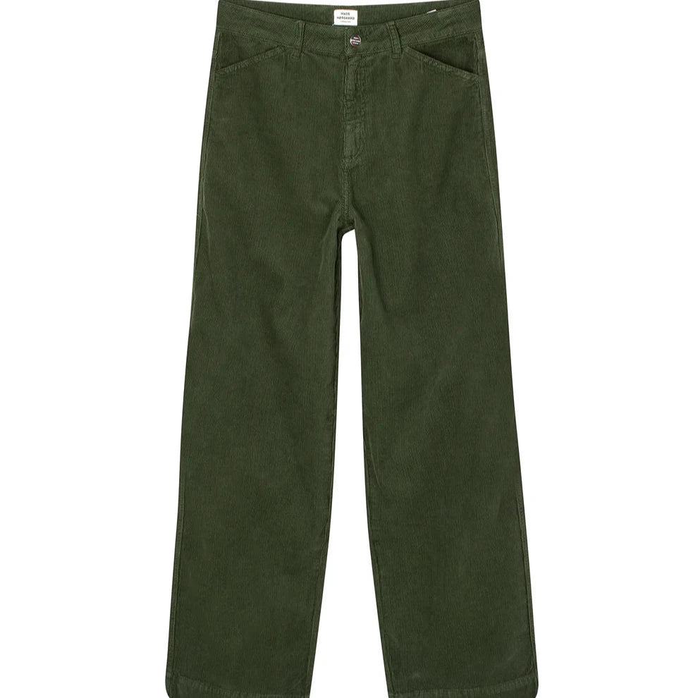 Mads Norgaard Cargo Cord Trousers Green