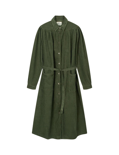 Mads Norgaard Cord Dress Green