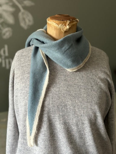 Cashmere Spindle Scarf Airforce Blue
