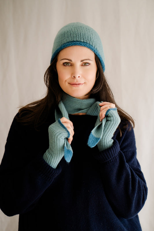 Cashmere Beanie Blue