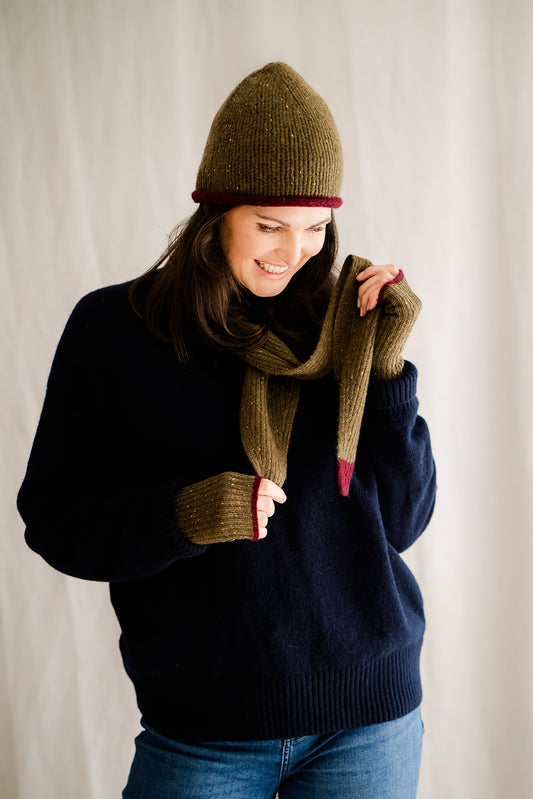 Cashmere Beanie Green