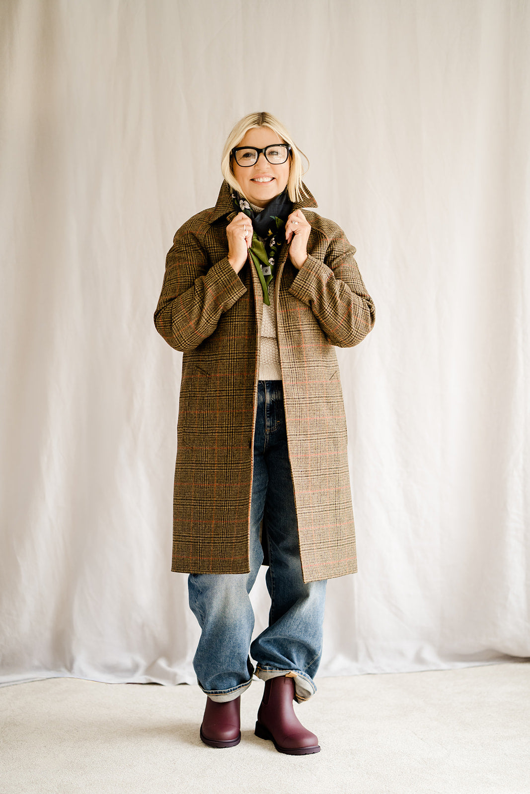 Bourton Check Brown Coat