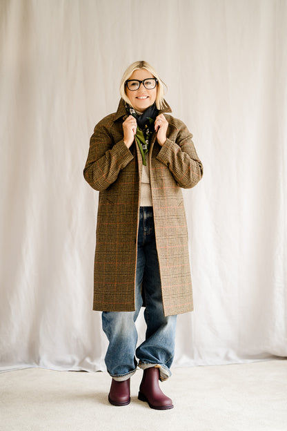 Bourton Check Brown Coat